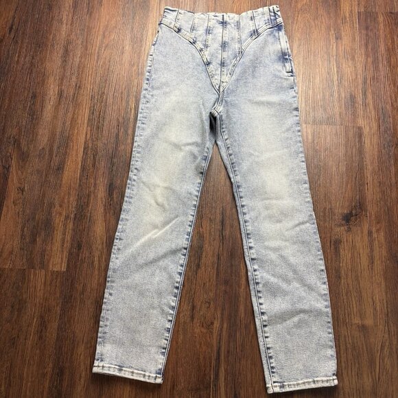 GOOD AMERICAN Good Waist Straight Leg Jeans Size Zip Women’s Size 8/29